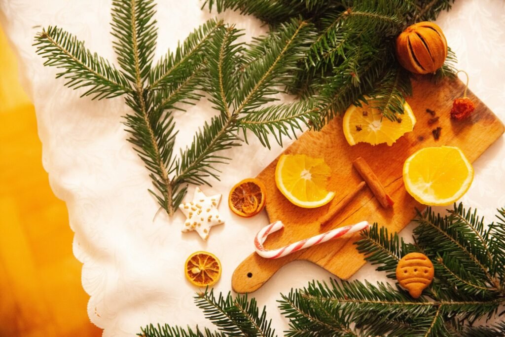 Velas aromáticas de soja aroma pino naranja